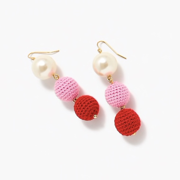 J. Crew Jewelry - 🆑 J.CREW Crochet Bead and Pearl Drop Earrings
